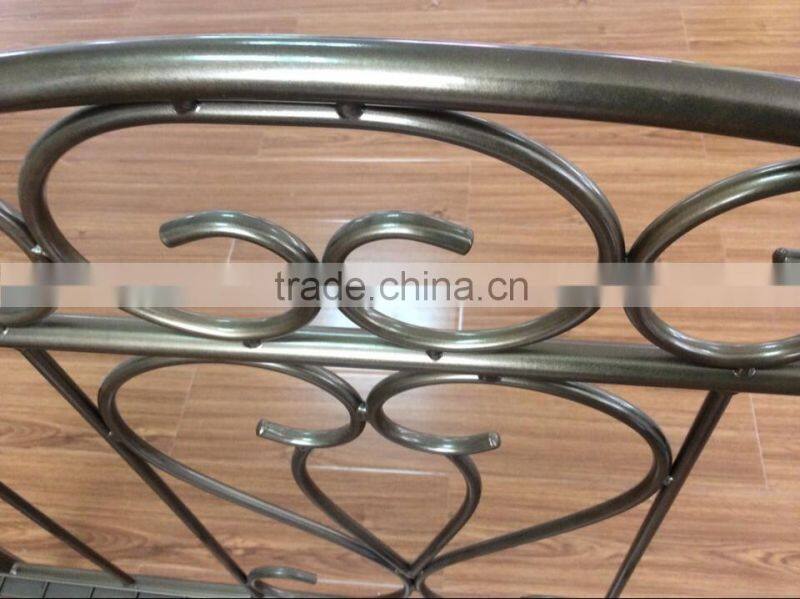 Fashion Twin Size Metal Bed, Bronze Golden