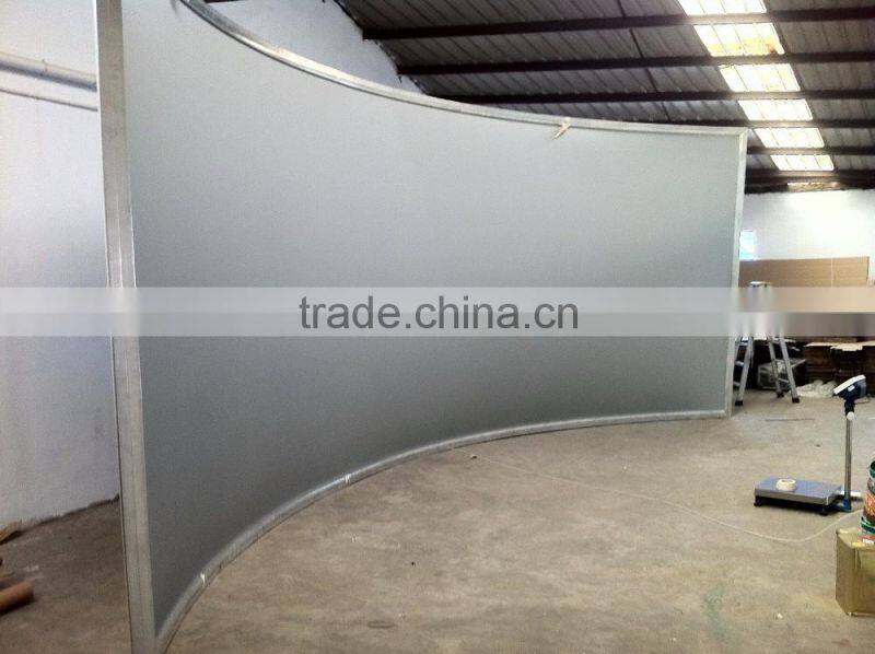 2016 curved screen fixed frame projector screen