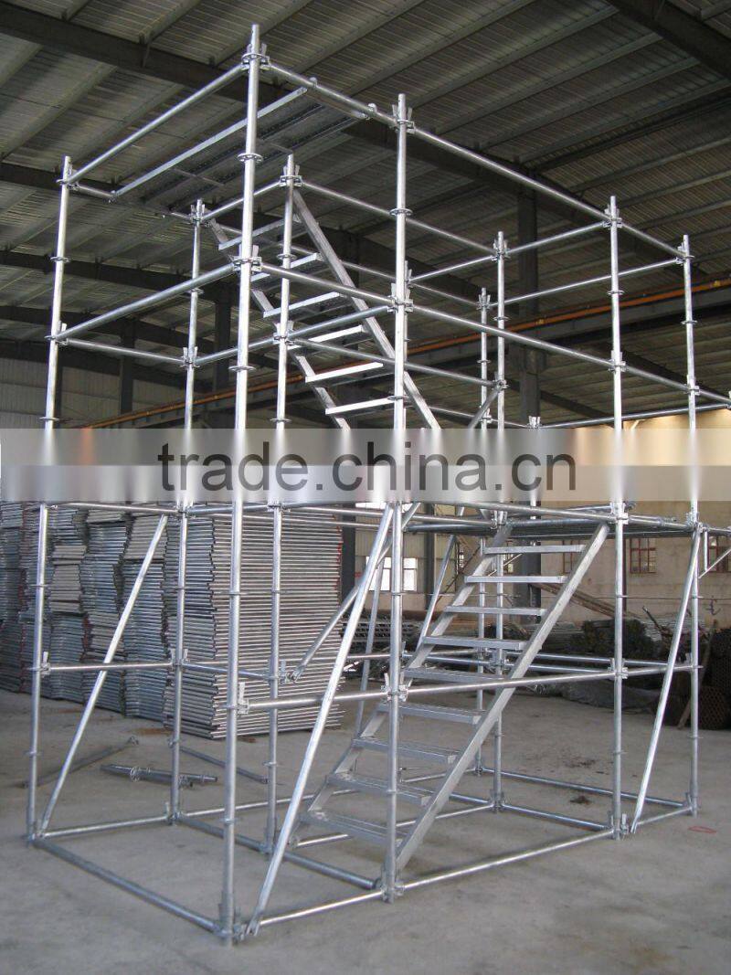 Galvanized steel scaffolding