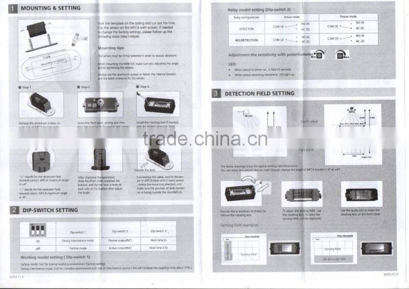 Advanced top selling revolving door starting sensor for commercial entrance