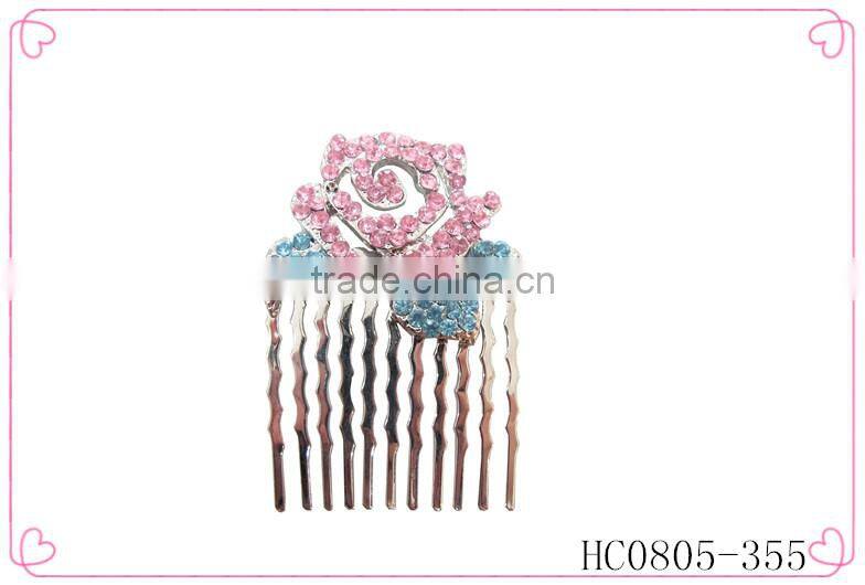 Decorative hair combs women's,charm hair comb,diamond hair comb