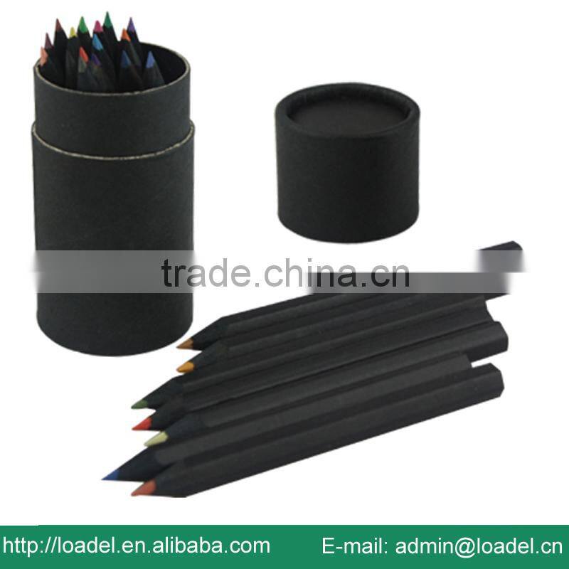 12pcs 3.5" black wood pencil