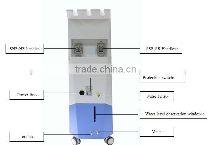 2016 newest design long puse hair removal laser