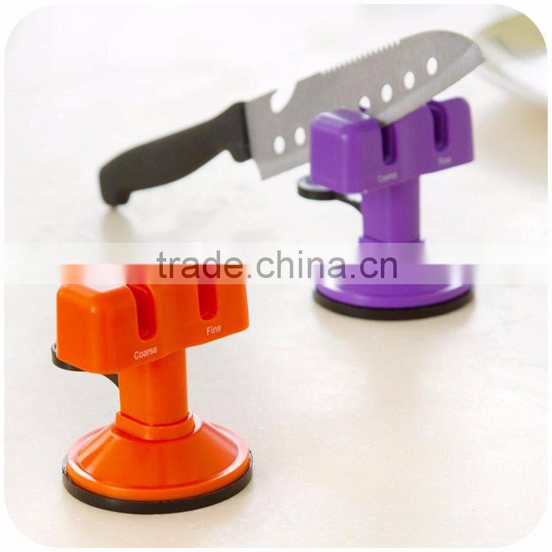 Knife Sharpener 2 Stage Manual Diamond Knife Sharpener With Suction Pad
