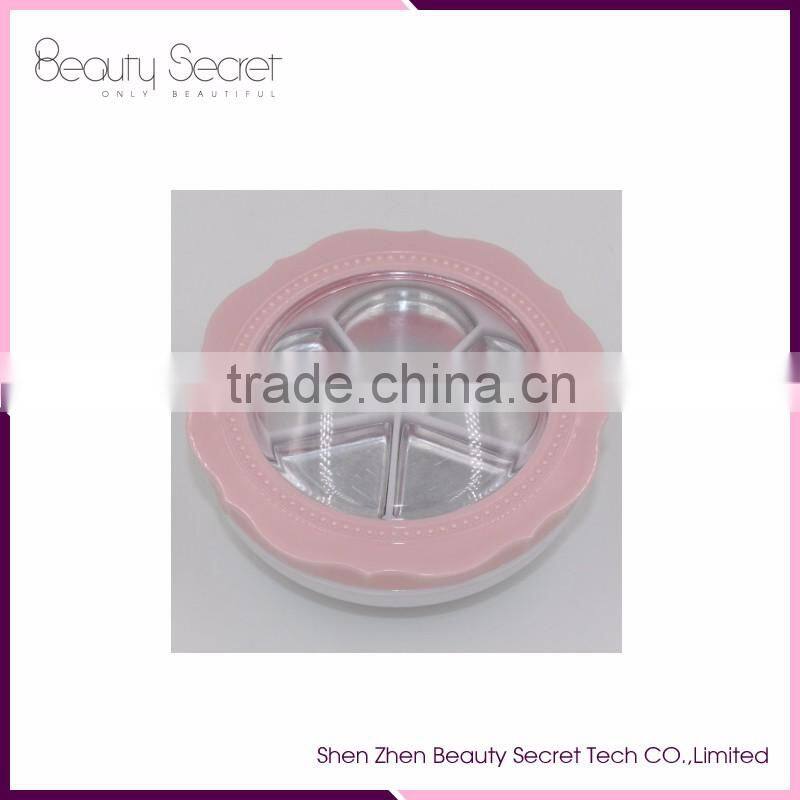 New Round Plum flower petal 5 cells eyeshadow empty palette