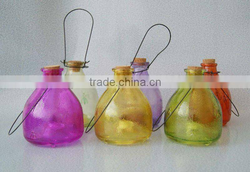 Colored glass wasp catcher