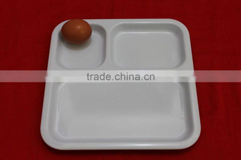 Malaysia Made Melamine Three Compartment Food Plate