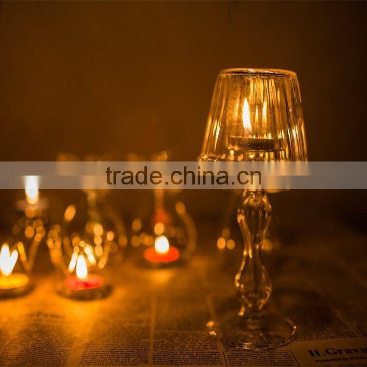 table lamp shape glass Candlestick, noble and elegant desk lamp shaped candle holder