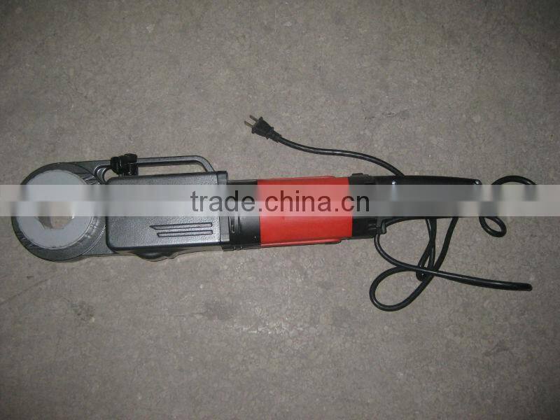 Handheld power threader, manual ratchet threader