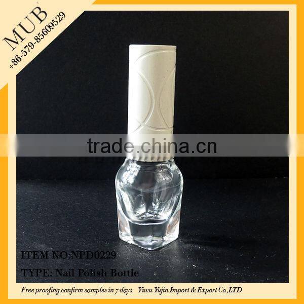 skull empty nail polish glass bottle