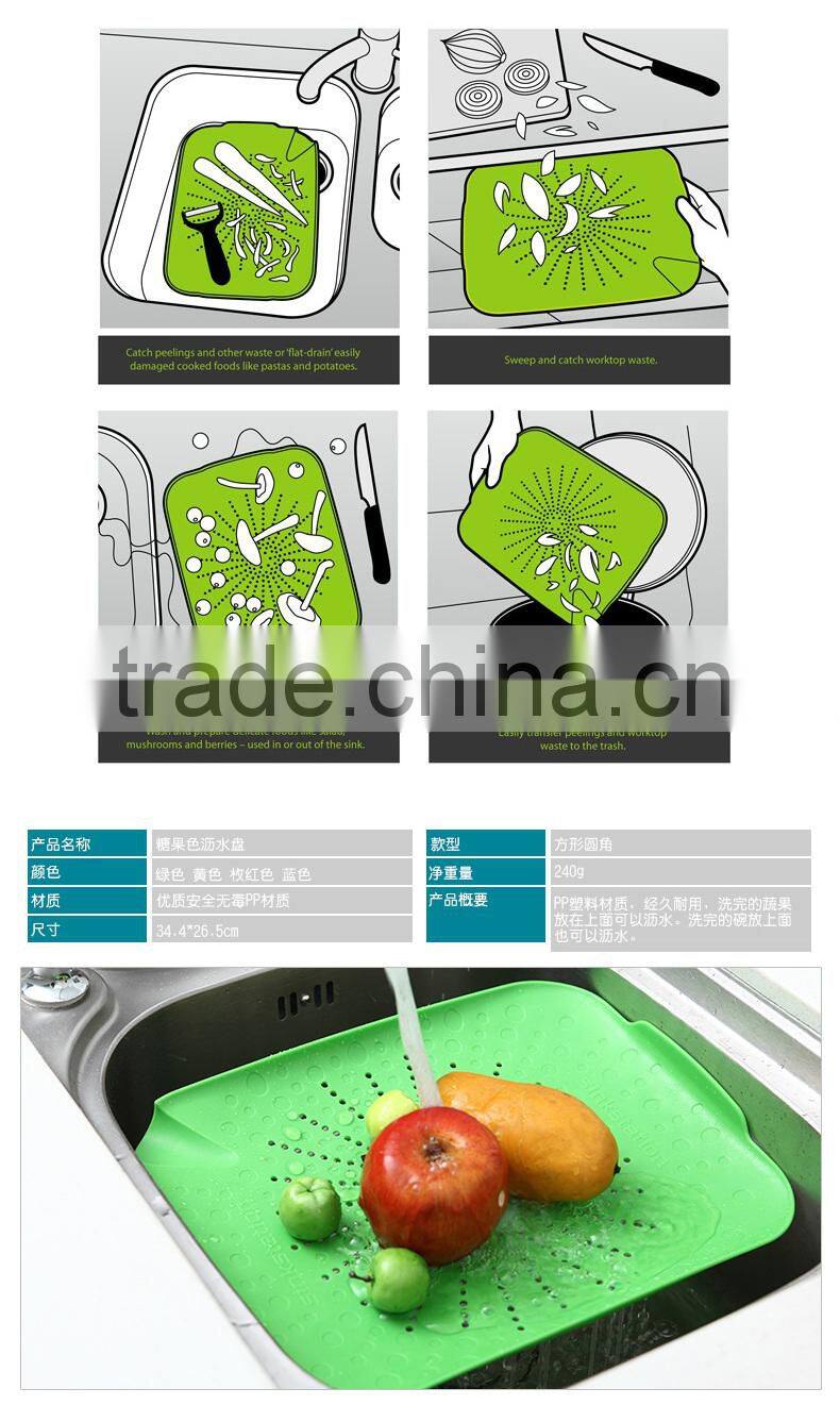 utility kitchen vegetable draining storage tray