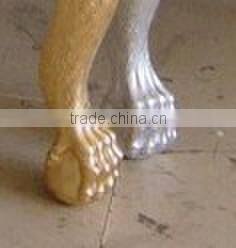 Luxury wooden living room armchair with hand carving peacock shape arms