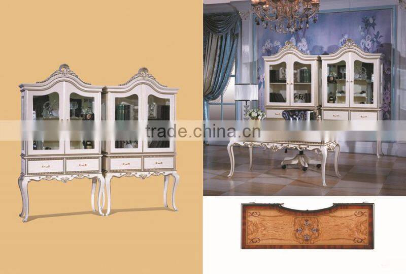 Whole House Furniture Luxury Style Solid Wood White Office Furniture Executive Desk