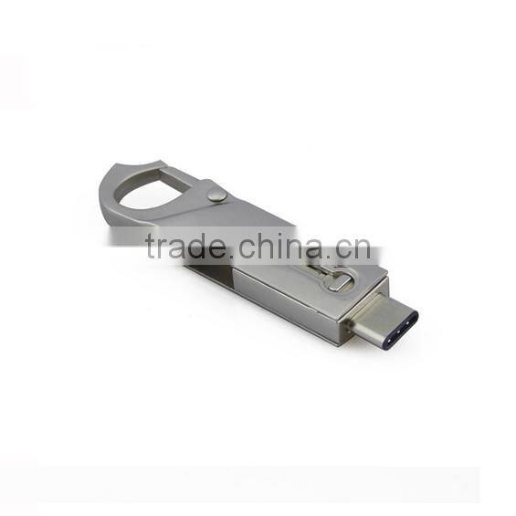 2017 hot new products usb 3.1 flash drive OTG functions fashion metal usb c type