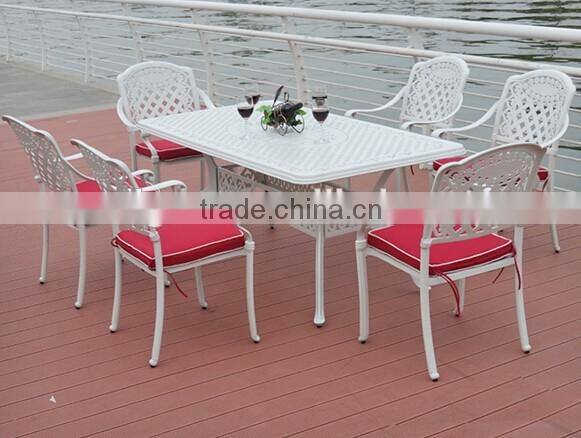 Sigma cast aluminium garden furniture dinning set outdoor table and chairs