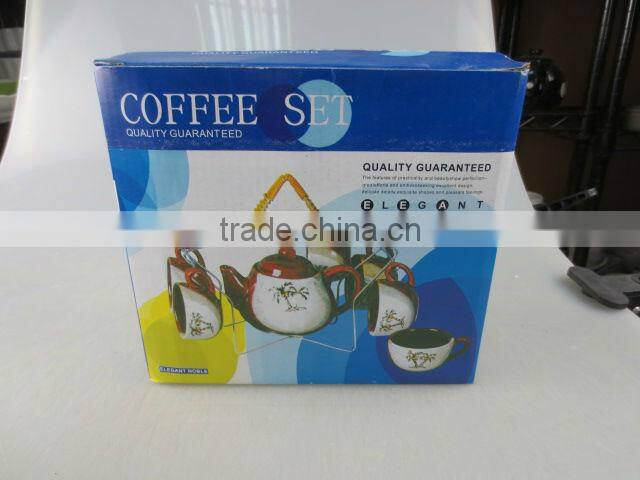 color-glazed coffee set