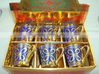 Clearance sale golden Arab style porcelain tea set