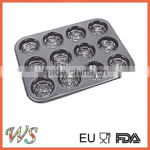 12 Cups Carbon Steel Flower Shape Cookie Mould