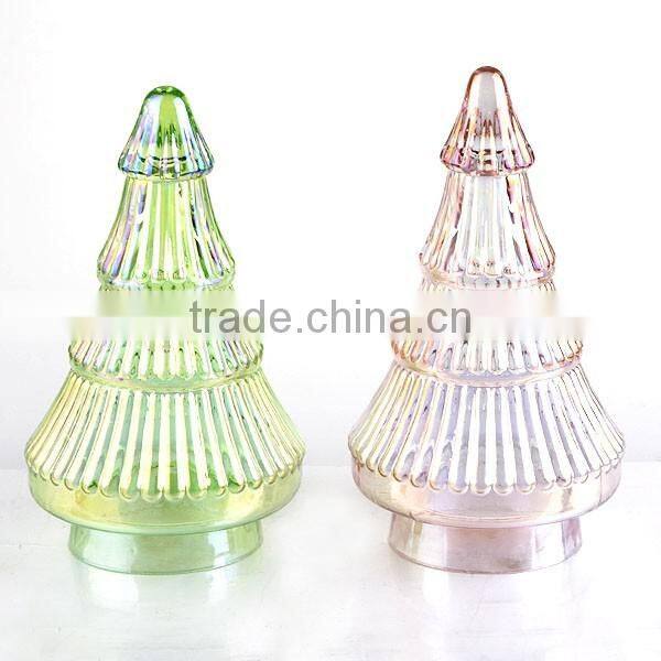 colored decorative blwon glass christmas tree