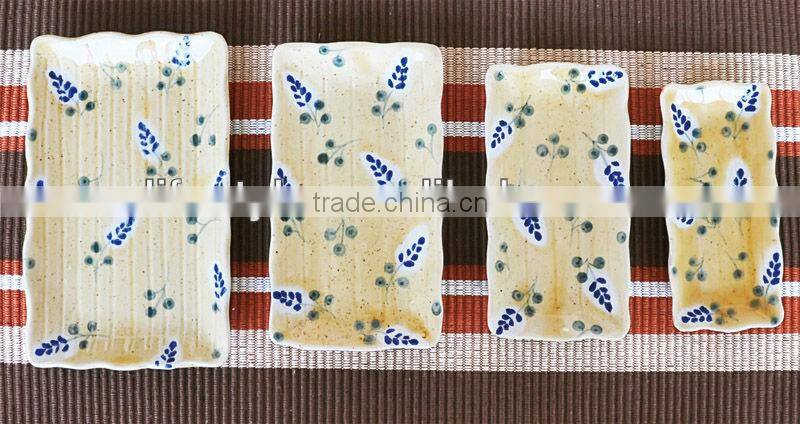 Japanese style dish with hand painting