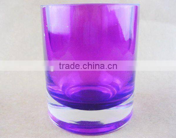 candle holder ,colored glass candle holder,shot glass