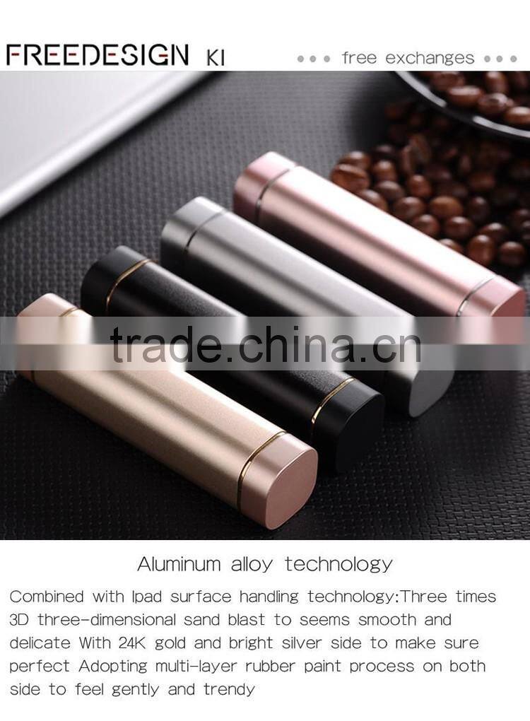 New luxury aluminum power bank with bluetooth headset for promotion gift