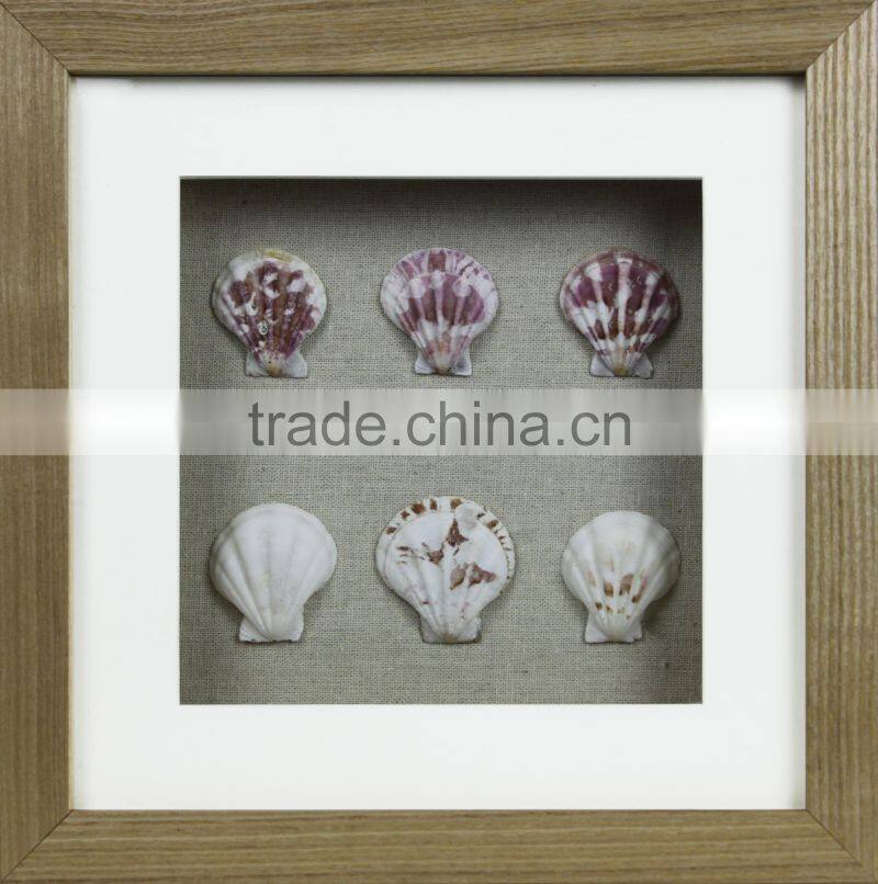 Cheap Sea Shell Wooden Artwork Wall Mounted Home Mediterranean Decor