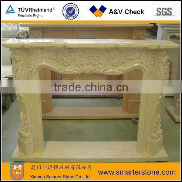 Cheap China Polished White Marble Fireplace Mantel