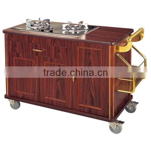 Flamble cart catering carts for hotel restaurant