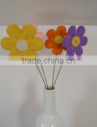 2017 alibaba express wholesale high quality new products hot sale felt handmade flower home decoration made in china