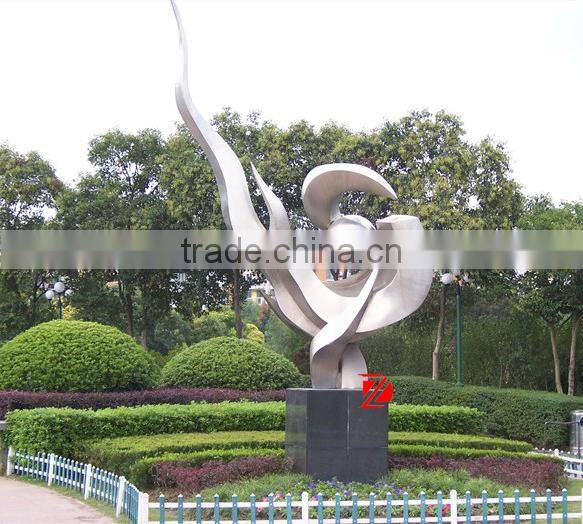 Large Stainless Steel Abstract Sport Statue