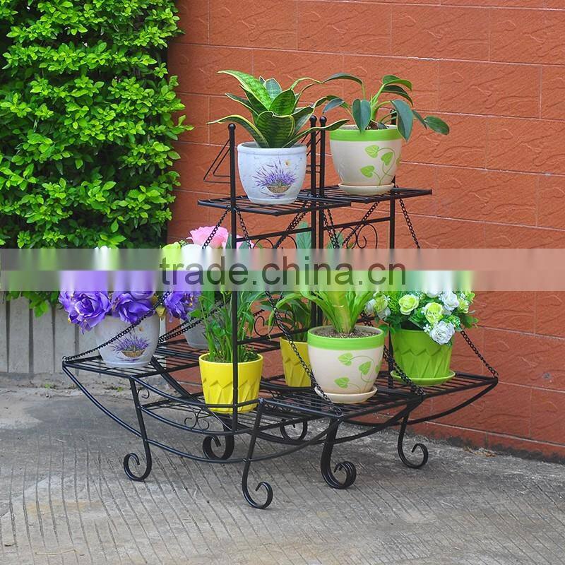 2016 wholesale originality white metal flower pot stand outdoor indoor