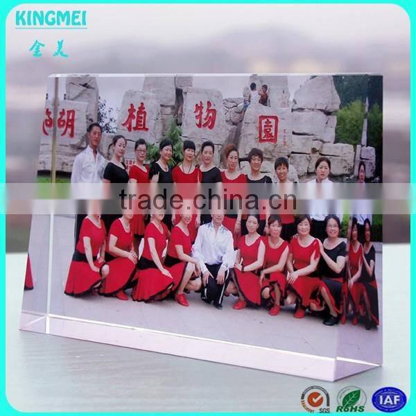 2016 Customized Crystal Printed and engraving Paperweight for gifts