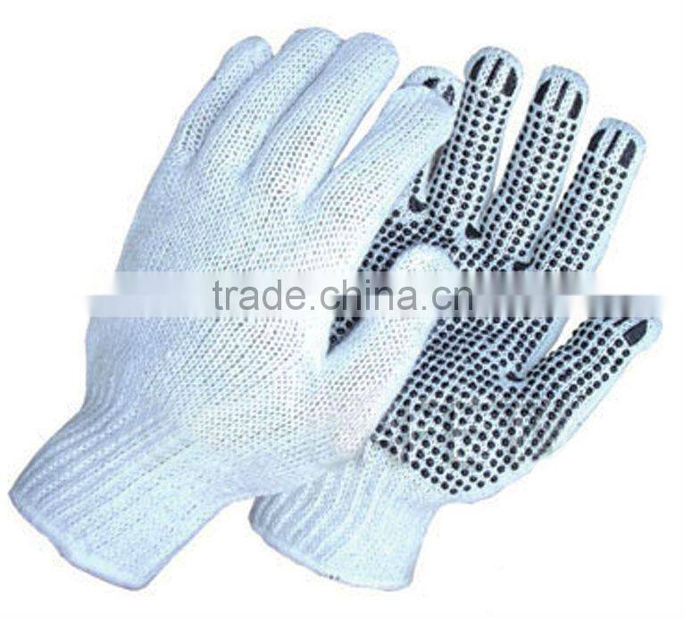 Sunnyhope pvc dotted garden glove,cotton dot gloves