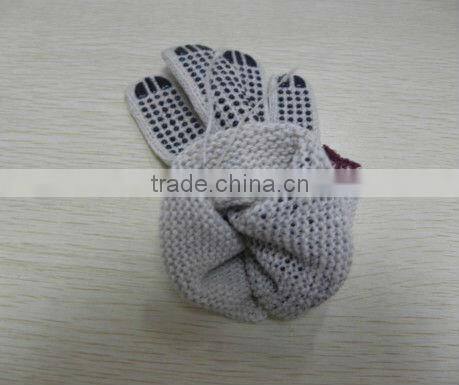 knitting work gloves with PVC dot