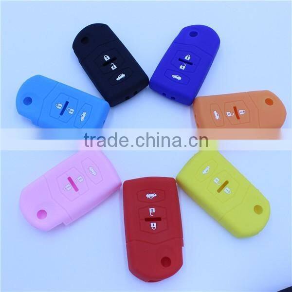 NEW SILICONE HOT BRIGHT CAR KEY COVER CASE FOR MAZDA MPS CX7 CX9