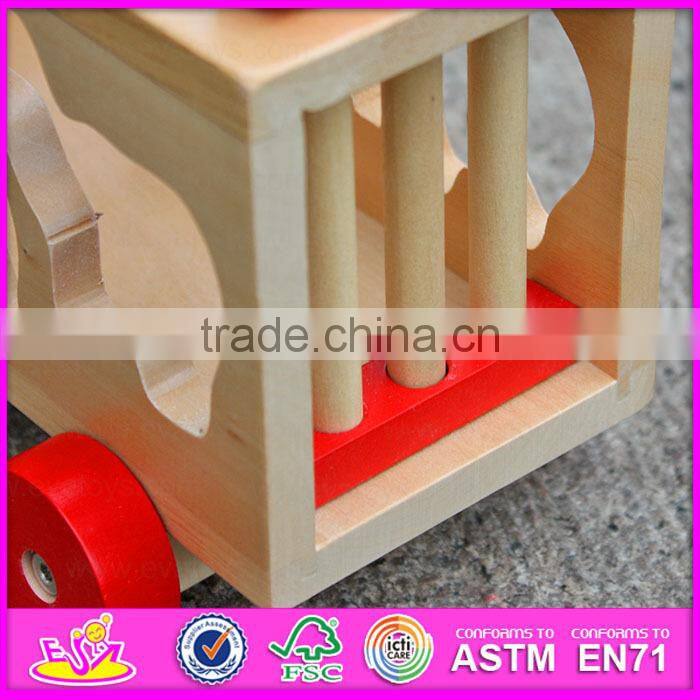 2015 New wooden push toy for kids,Lovely cute wooden toy pull for children,Best seller mini wooden car toy with puzzle WJ276157