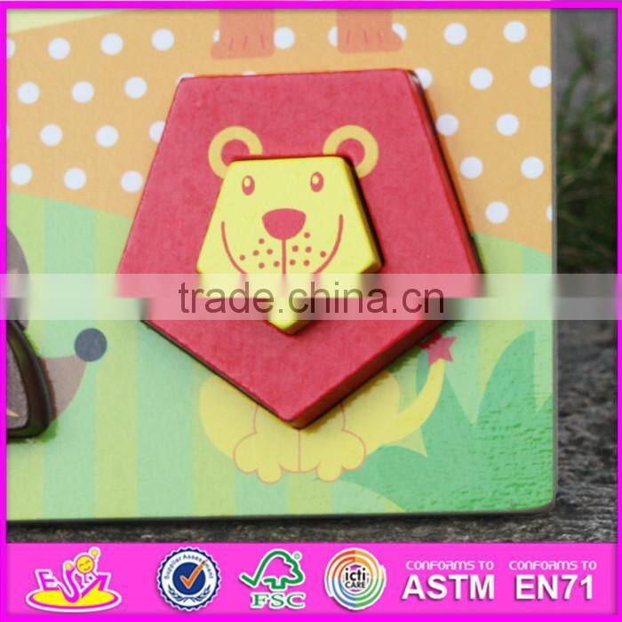 2017 New product baby 3D diy wooden puzzle board W14D024