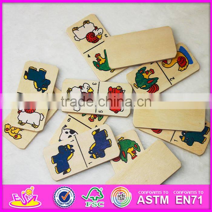 2016 top fashion educational kids wooden domino brick toy WJ277611