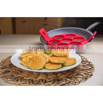 2017 Flippin Fantastic Silicone Pancakes Mold Perfect Flip Multiple Pancakes Maker