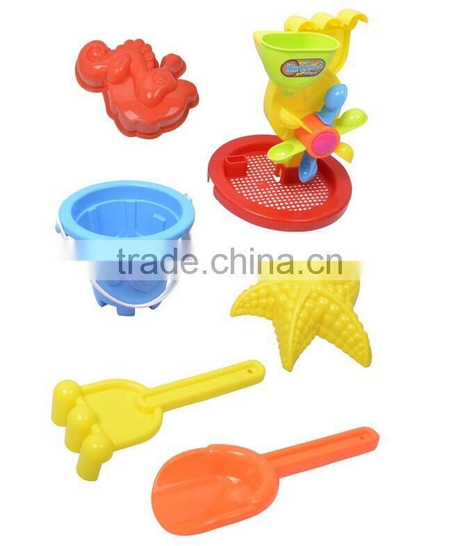 Hot Selling Beach Toy Set Sand Beach Cart With 5pcs Accessory