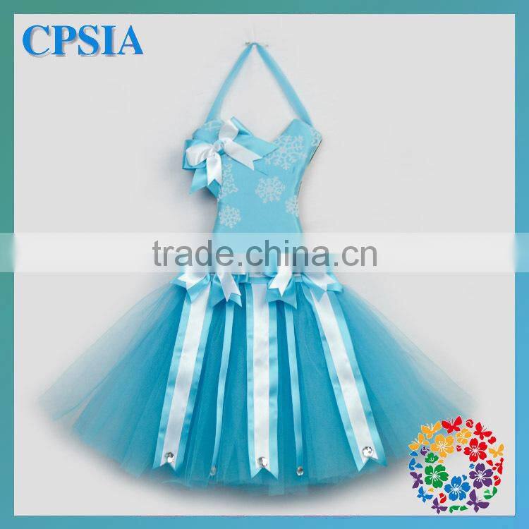 2014 Snowflake Themed Tutu Bow Holder with Three Bow-Tie Fashion Gift and Home Decoration