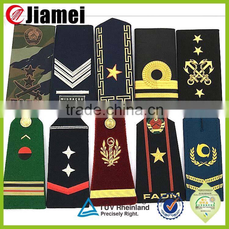 OEM your design rank shoulder badge epaulette for military uniform