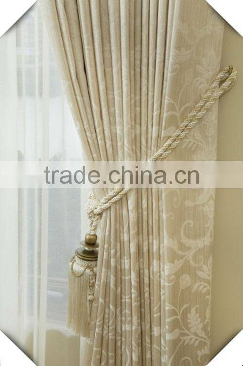high quality silver curtain tieback with long rope