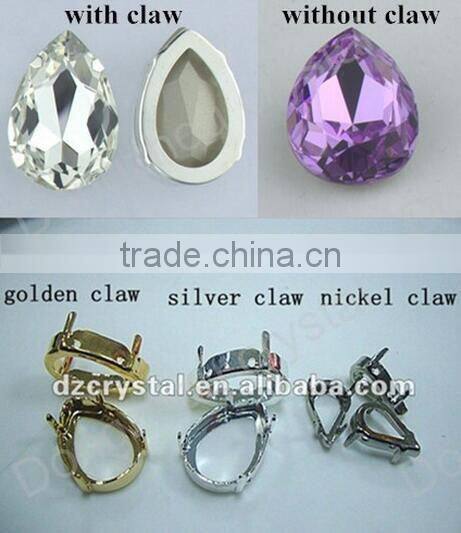Colorful Pear Cut Crystal Gem Spinel Teardrop Crystal Rhinestone For Applique