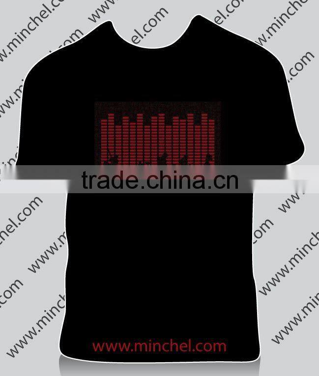 sound activated el t-shirt (CE, SGS)