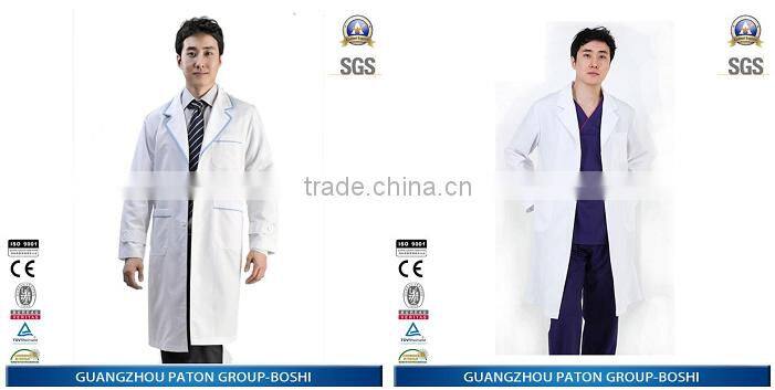 High Protect Funtion For New Design Long Sleeves Nurse White Uniform
