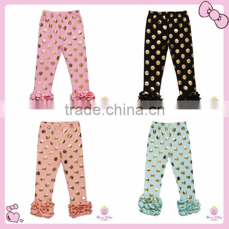 Top Selling Cheap Baby Clothes Little Girls Cotton Icing Pants with Ruffles