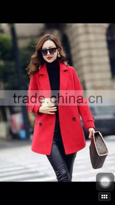 GZY stock warehouse woman clothes winter wollen overcoat stock England model export china charming design 2017