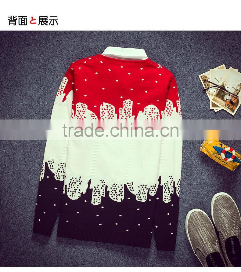 GZY 2015 hot selling men blank sweater korean style sweater